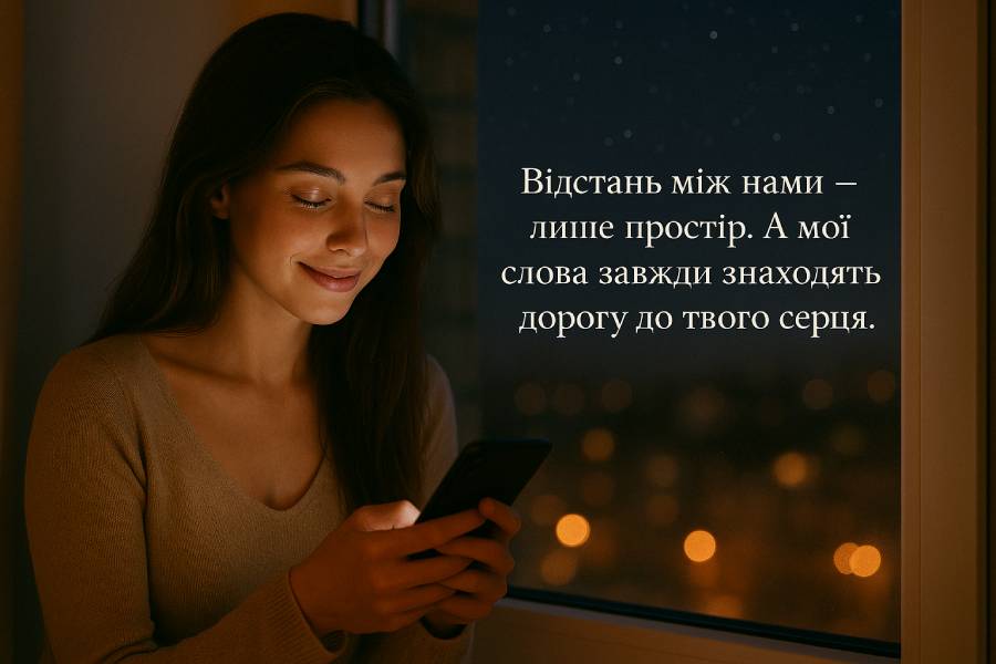 Приємні слова коханій дівчині на відстані